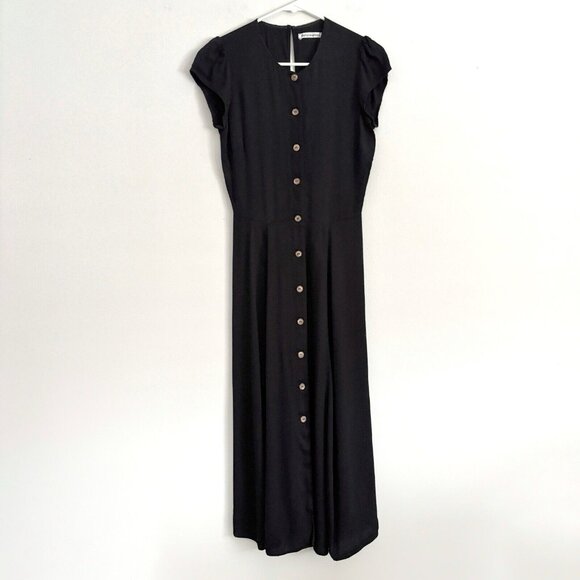 Reformation Black Midi Dress - Picture 2 of 8